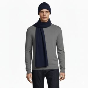 NWT Men's Navy Hat And Scarf  Hudsons Bay.